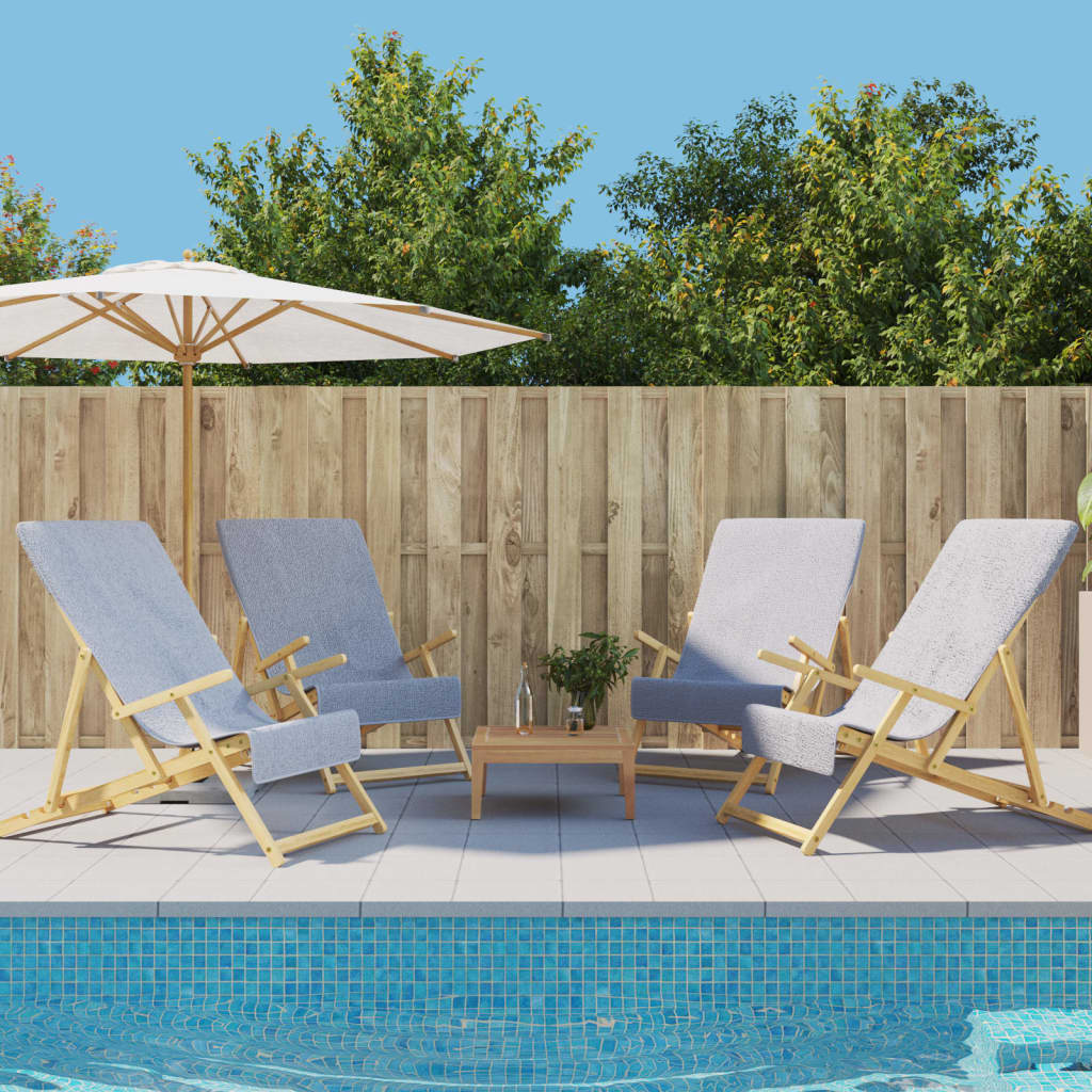 Strandhanddoeken 00 G/M² Stof 4 60 x 135 cm Grijs