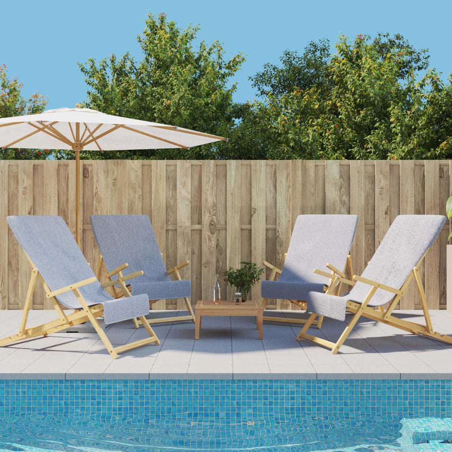 Strandhanddoeken 00 G/M² Stof 4 60 x 135 cm Grijs