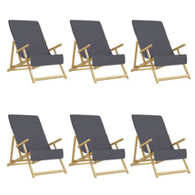 Strandhanddoeken 6 St 400 G/M² 60X135 Cm Stof Antracietkleurig