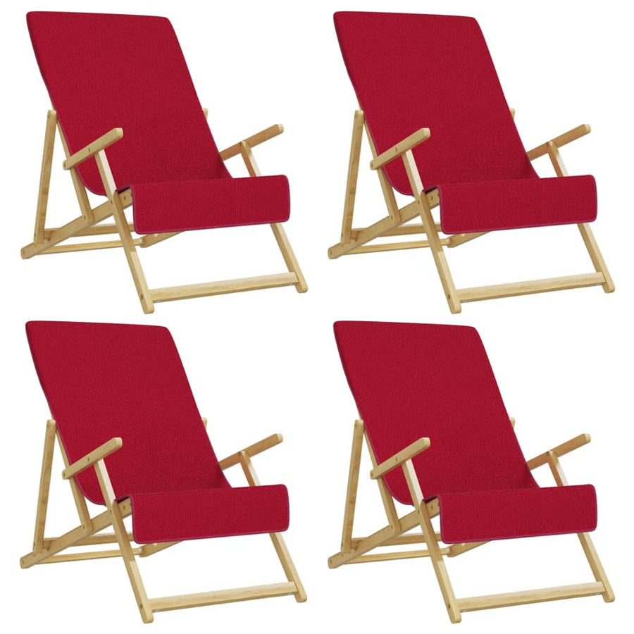 Strandhanddoeken 00 G/M² Stof Bordeaux 4 60 x 135 cm Rood