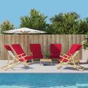 Beach Towels 6 pcs 400 gsm 60x135 cm fabric burgundy