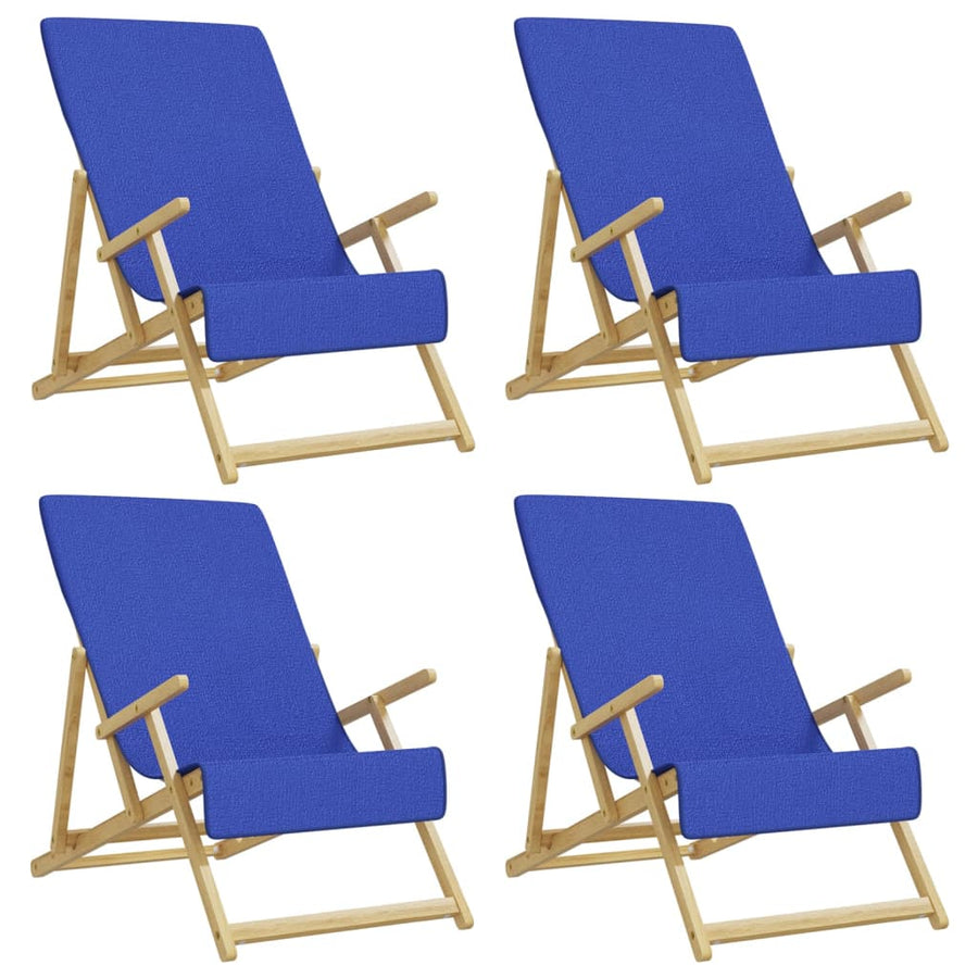 Strandhanddoeken 4 St 400 G/M² 60X135 Cm Stof Koningsblauw