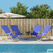 Strandhanddoeken 4 st 60x135 cm koningsblauw