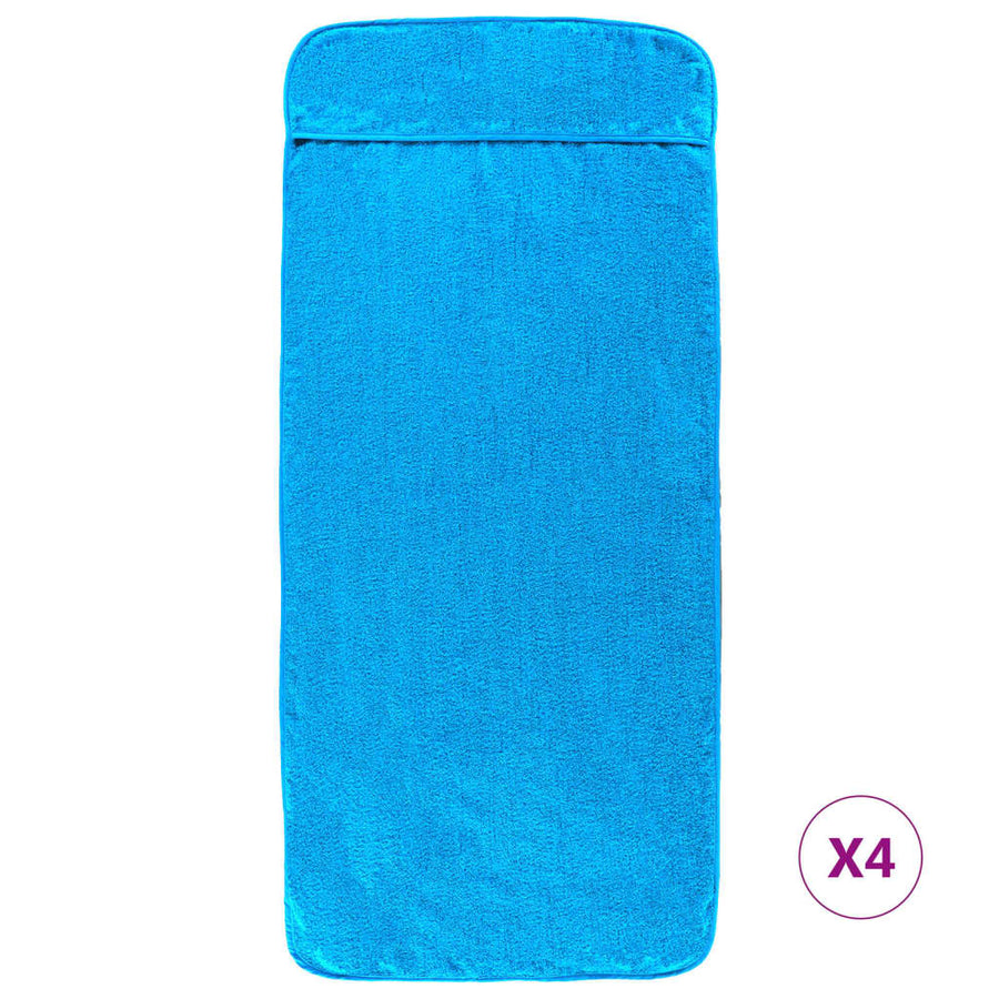 Strandhanddoeken 4 St 400 G/M² 60X135 Cm Stof Turquoise