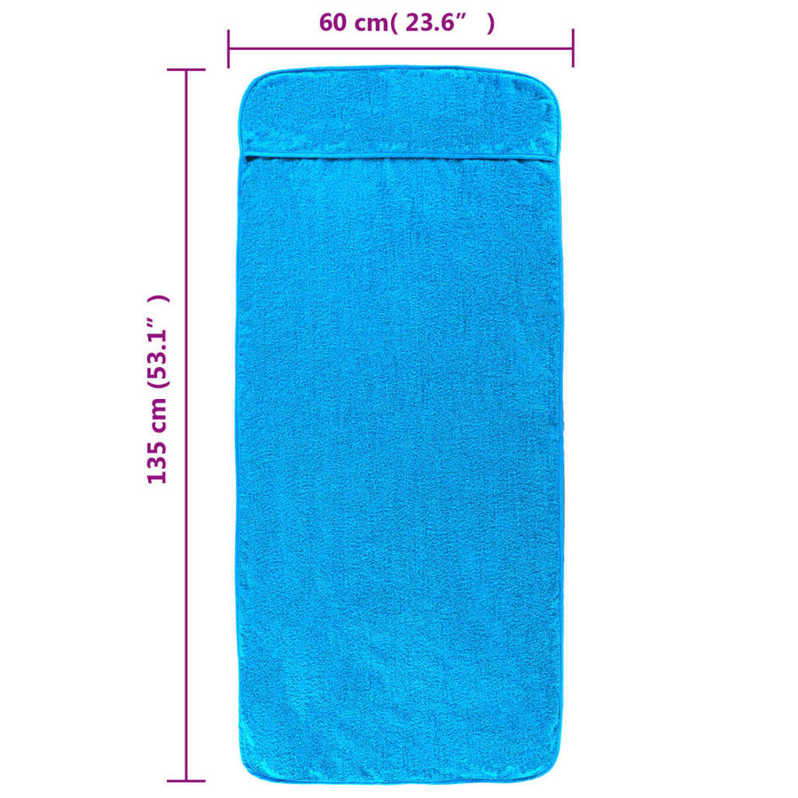 Strandhanddoeken 4 St 400 G/M² 60X135 Cm Stof Turquoise