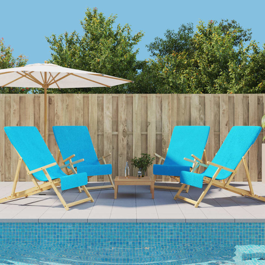 Strandhanddoeken 4 St 400 G/M² 60X135 Cm Stof Turquoise