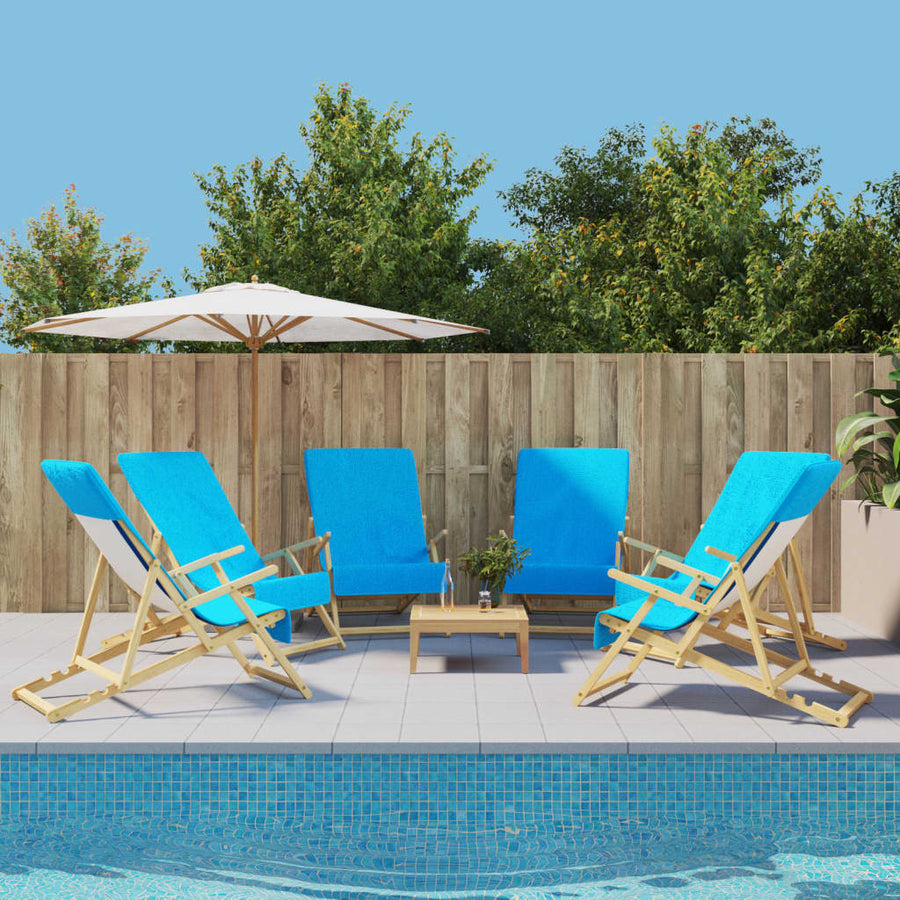 Strandhanddoeken 400 G/M² Stof 6 60 x 135 cm Turquoise