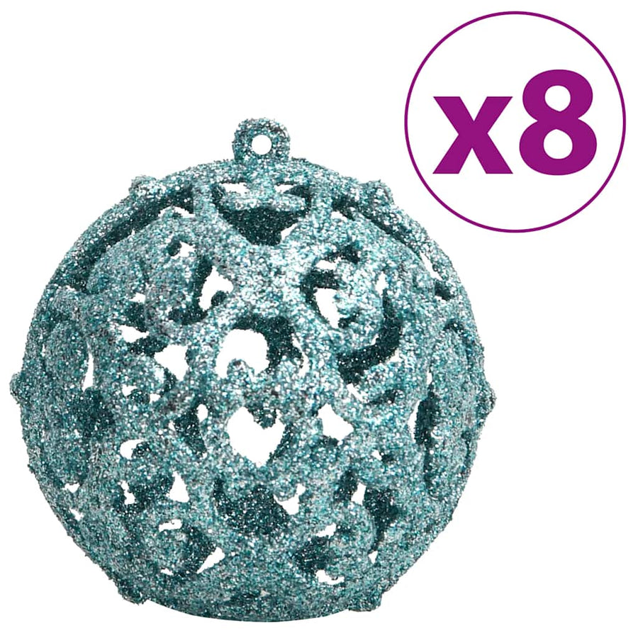 Kerstballen 100 st 3/4/6 cm turquoise