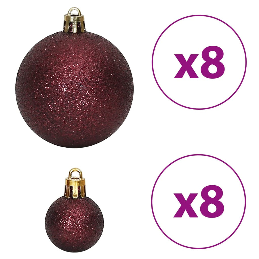 Kerstballen 100 st 3/4/6 cm champagnekleurig en bruin