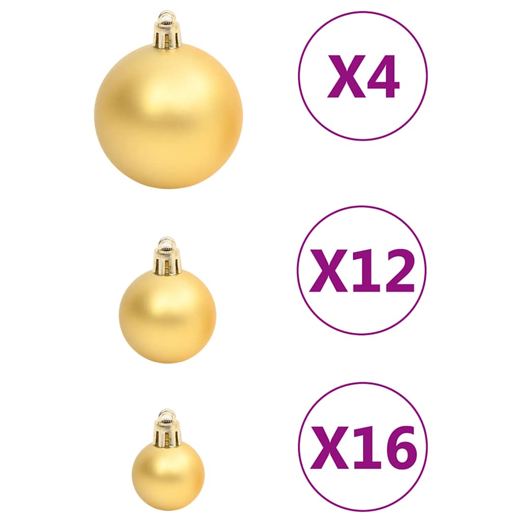 111-Delige Kerstballenset Polystyreen Kleurig Goud