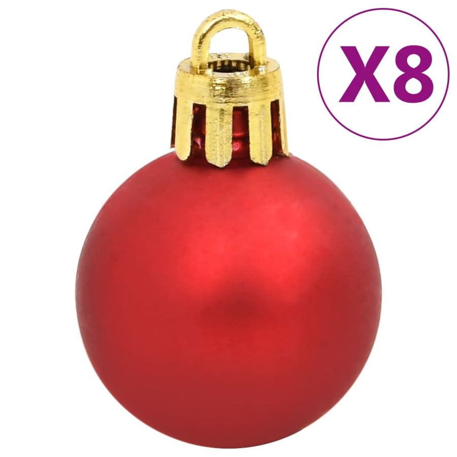 112-Delige Kerstballenset Polystyreen Rood Groen En Goudkleurig Multikleur