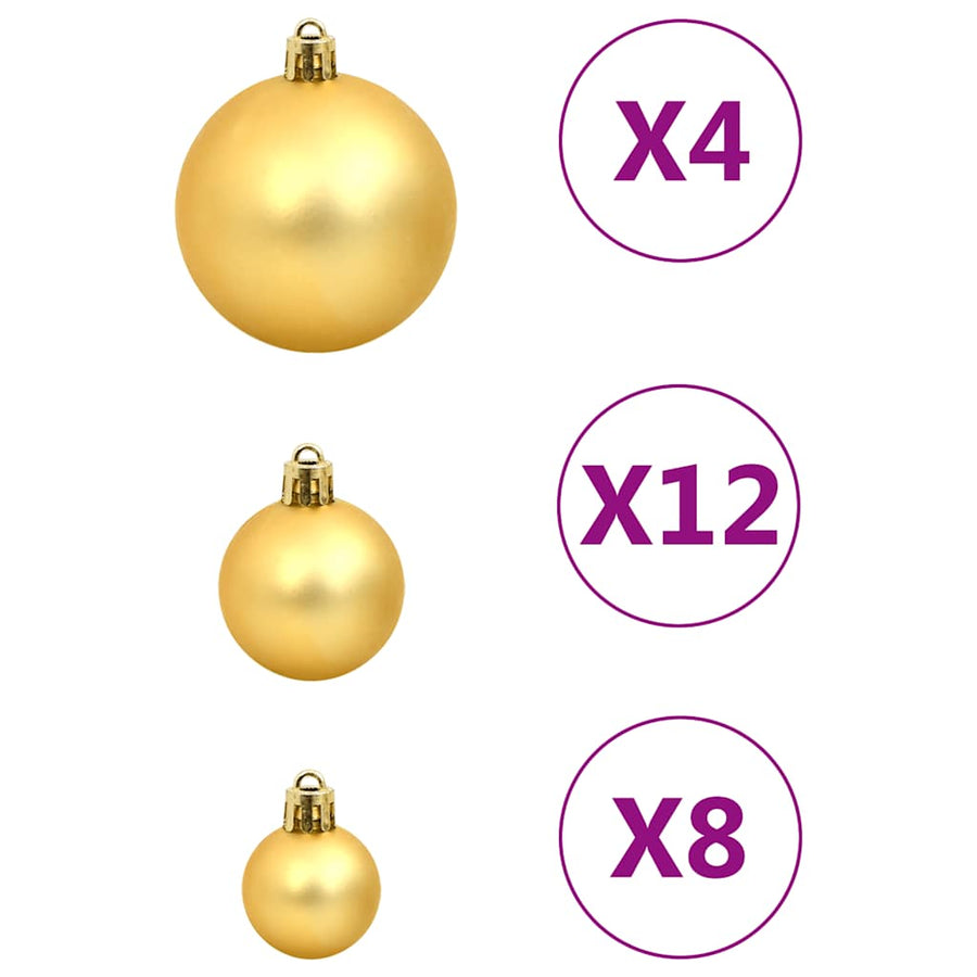 112-Delige Kerstballenset Polystyreen Rood Groen En Goudkleurig Multikleur