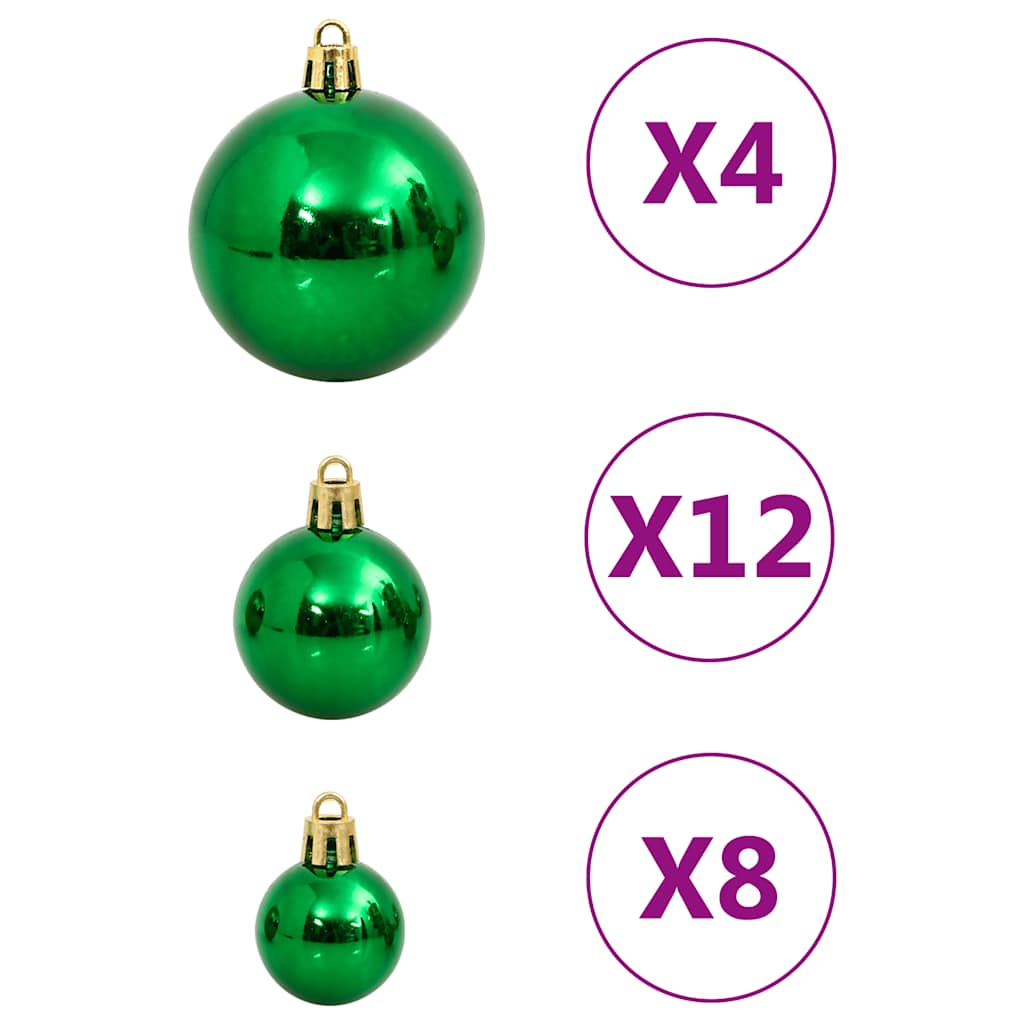 112-Delige Kerstballenset Polystyreen Rood Groen En Goudkleurig Multikleur
