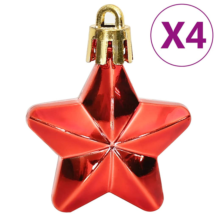 112-Delige Kerstballenset Polystyreen Rood Groen En Goudkleurig Multikleur