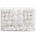 Kerstballenset 111 stuks polystyreen wit