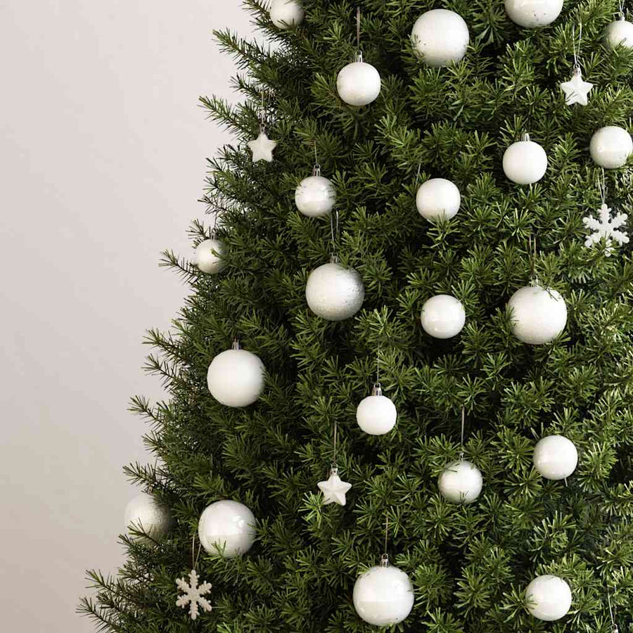 111-Delige Kerstballenset Polystyreen Wit