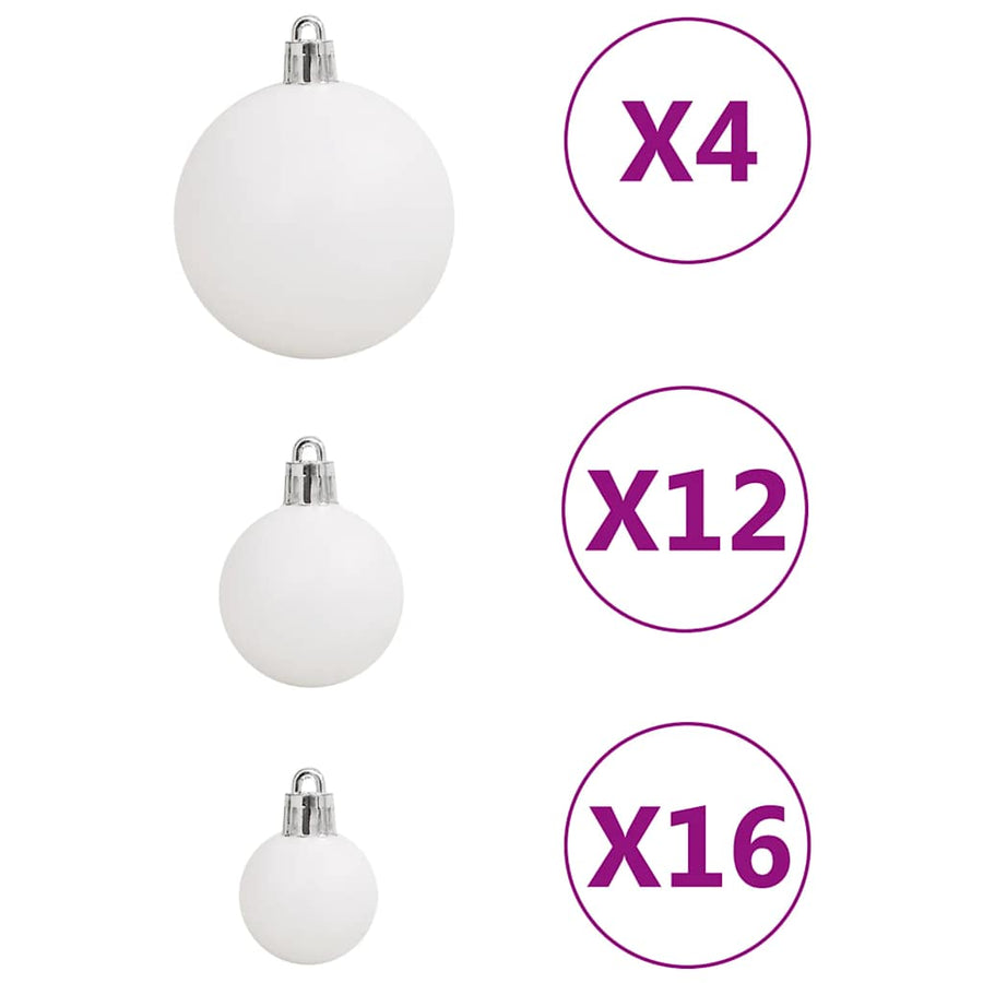 111-Delige Kerstballenset Polystyreen Wit