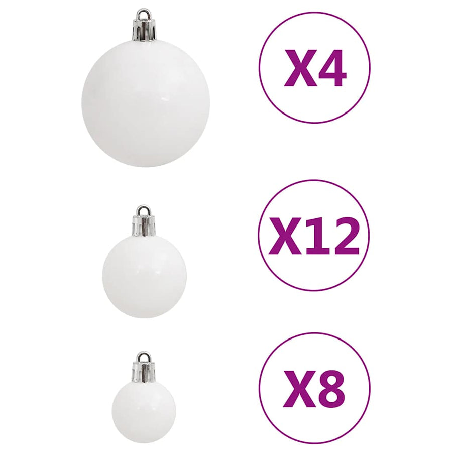 111-Delige Kerstballenset Polystyreen Wit