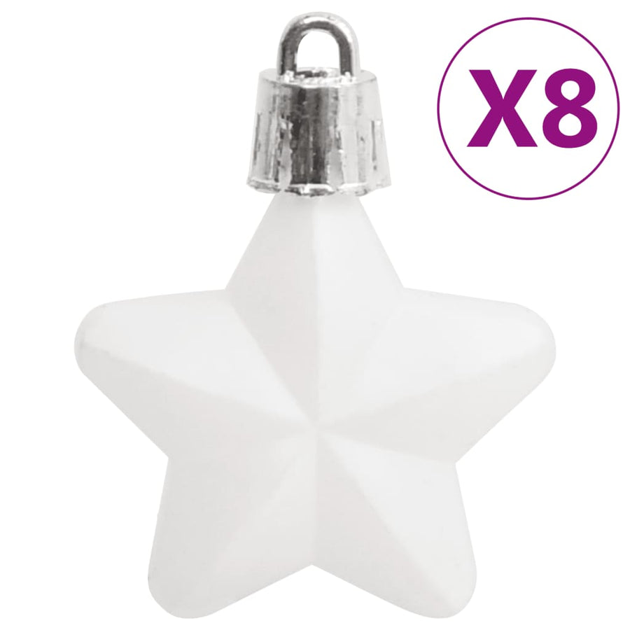 111-Delige Kerstballenset Polystyreen Wit