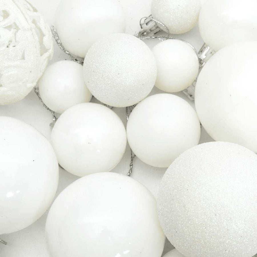 111-Delige Kerstballenset Polystyreen Wit