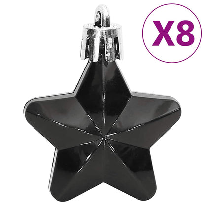 111-Delige Kerstballenset Polystyreen Zwart