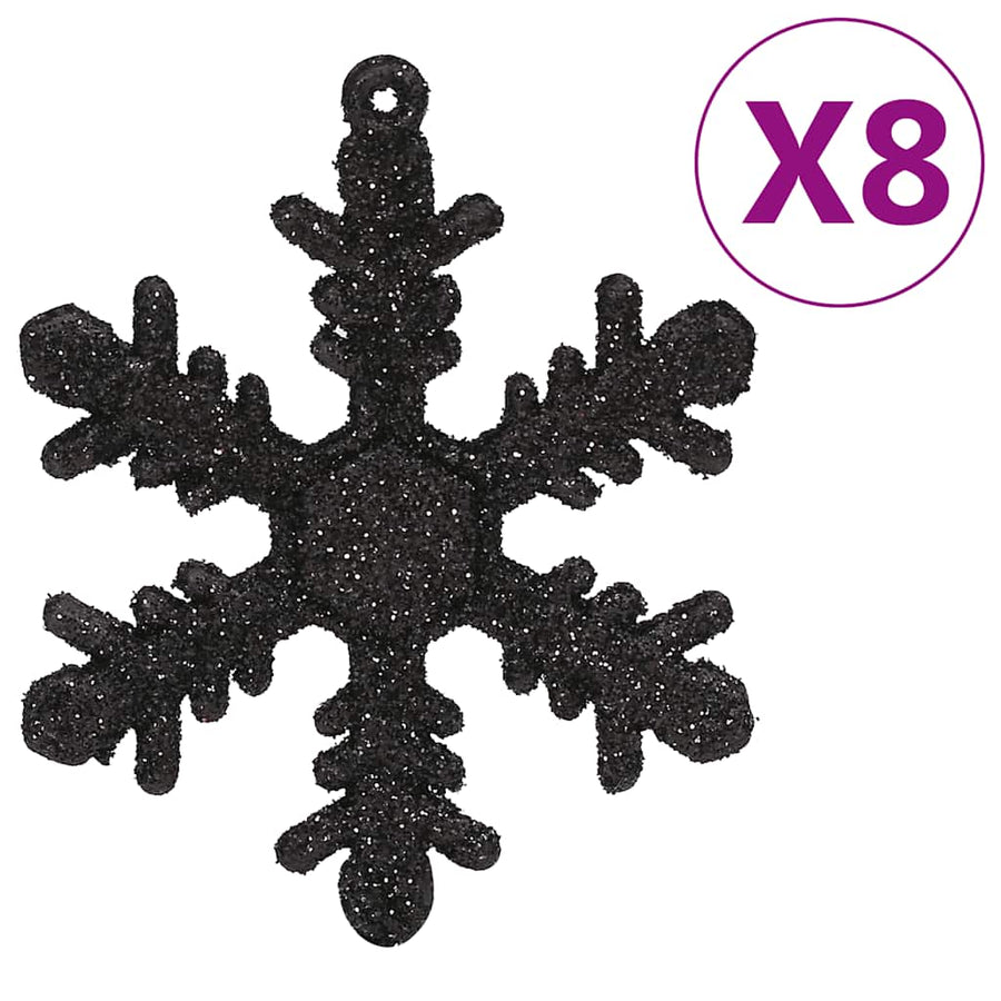 111-Delige Kerstballenset Polystyreen Zwart
