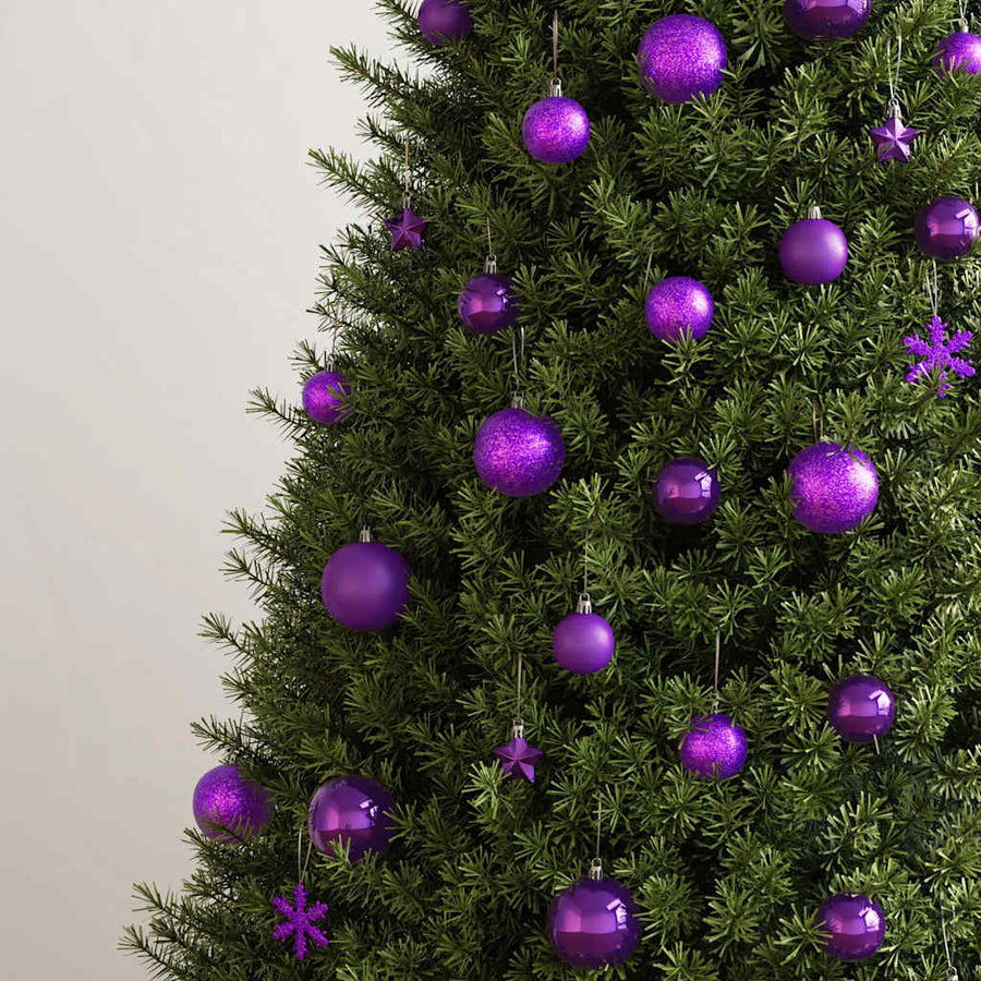 111-Delige Kerstballenset Polystyreen Paars
