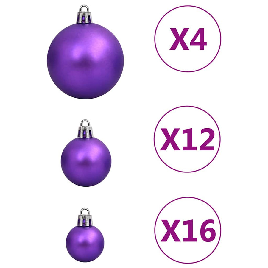 111-Delige Kerstballenset Polystyreen Paars