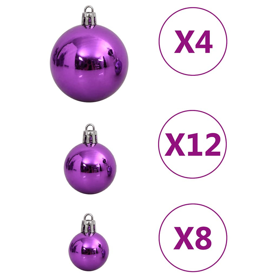 111-Delige Kerstballenset Polystyreen Paars