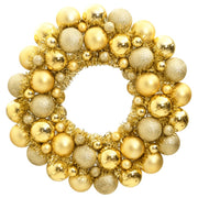 Christmas wreath 45 cm polystyrene gold-coloured