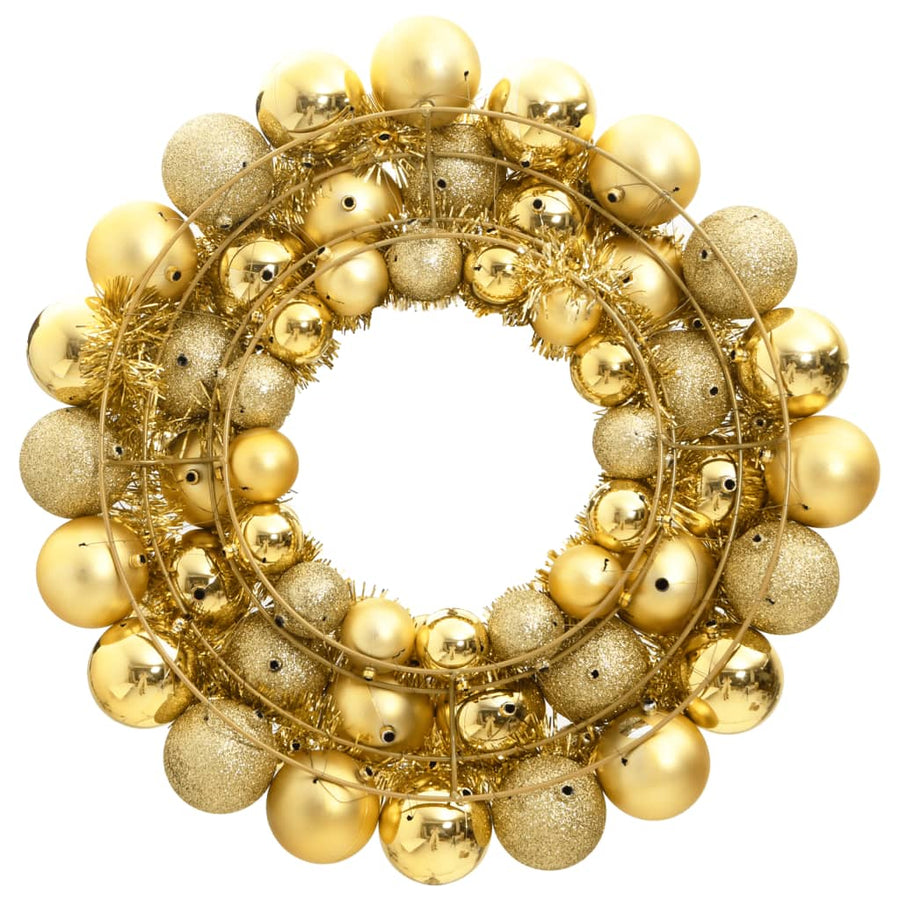 Kerstkrans 45 Cm Polystyreen Goudkleurig