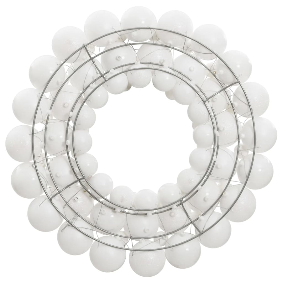 Kerstkrans 45 Cm Polystyreen Wit