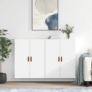 Hangkasten 2 st 69,5x34x90 cm wit bewerkt hout