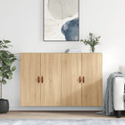 Hangkasten 2 st 69,5x34x90 cm sonoma eiken