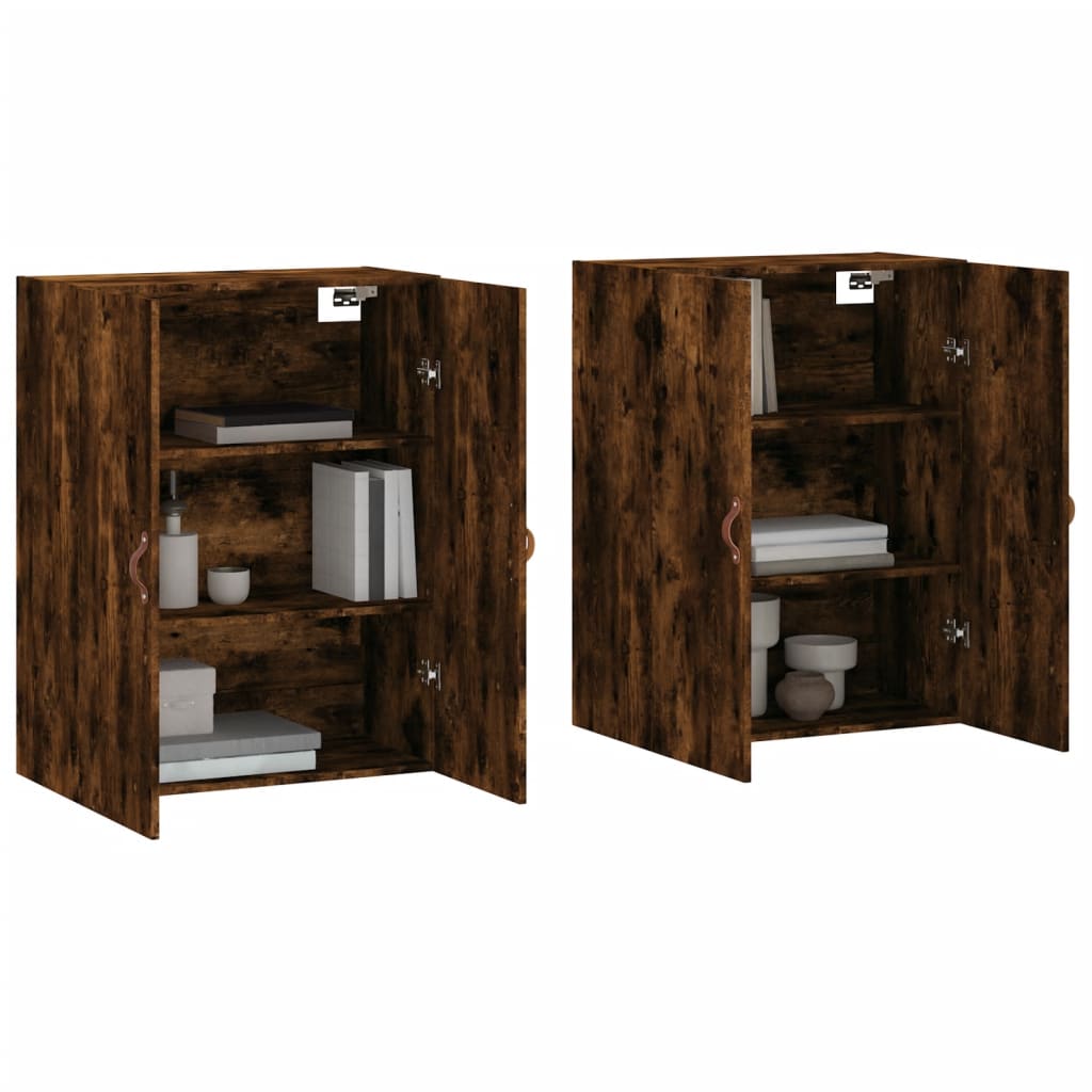 Hangkasten 69,5X34X90 Cm Kleurig 2 Gerookt eiken