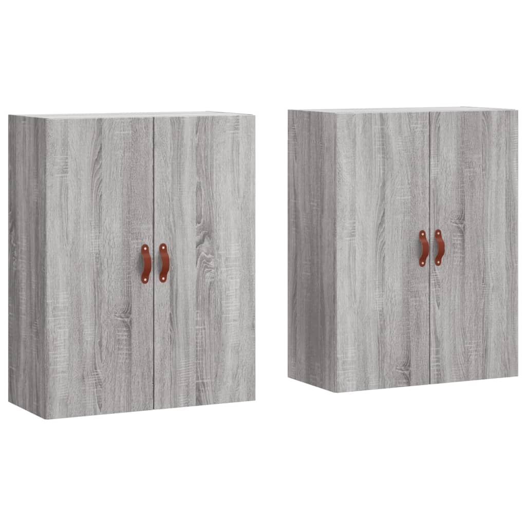 Hangkasten 69,5X34X90 Cm Eikenkleurig 2 Grijs sonoma