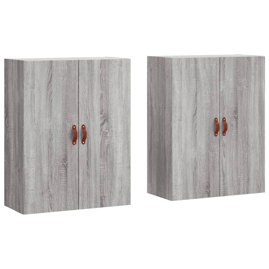 Hangkasten 69,5X34X90 Cm Eikenkleurig 2 Grijs sonoma