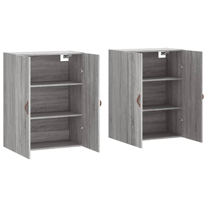 Hangkasten 69,5X34X90 Cm Eikenkleurig 2 Grijs sonoma