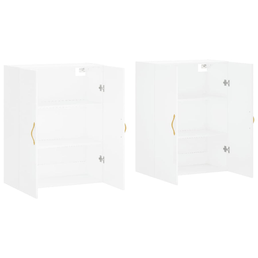 Hangkasten 2 St 69,5X34X90 Cm Wit