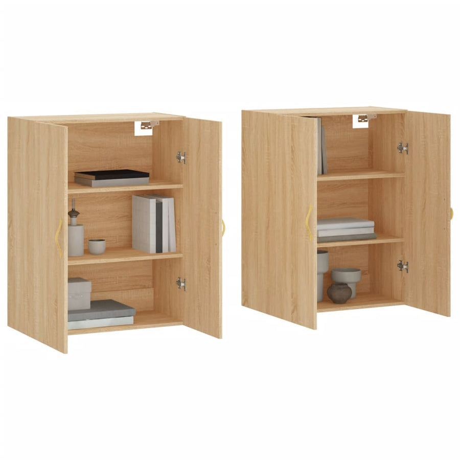 Hangkasten 69,5X34X90 Cm Kleurig 2 Sonoma eiken