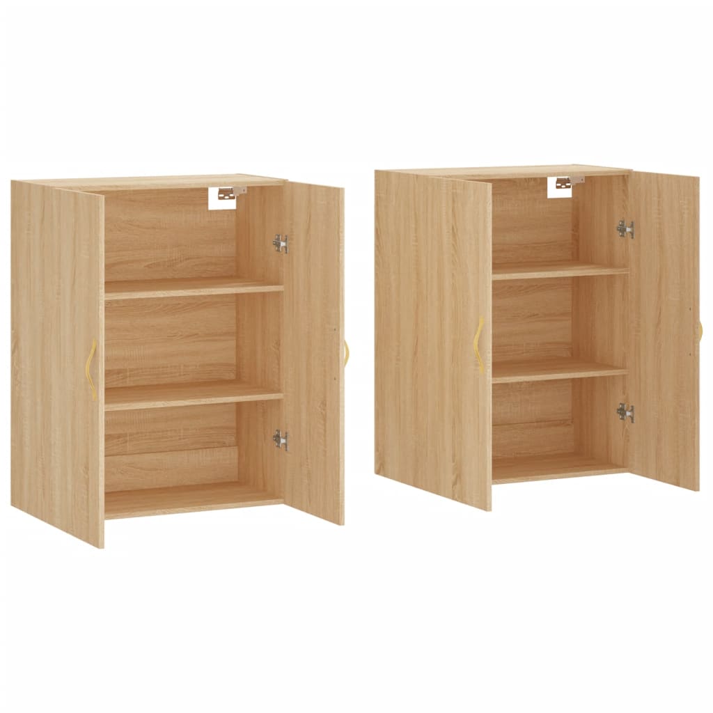 Hangkasten 69,5X34X90 Cm Kleurig 2 Sonoma eiken
