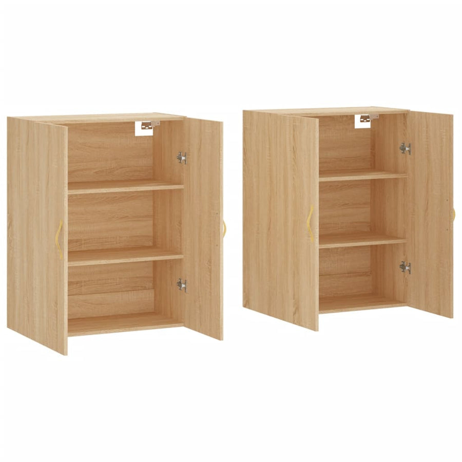Hangkasten 69,5X34X90 Cm Kleurig 2 Sonoma eiken