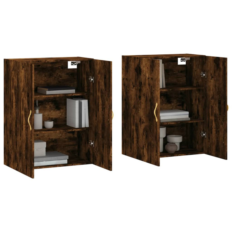 Hangkasten 69,5X34X90 Cm Kleurig 2 Gerookt eiken