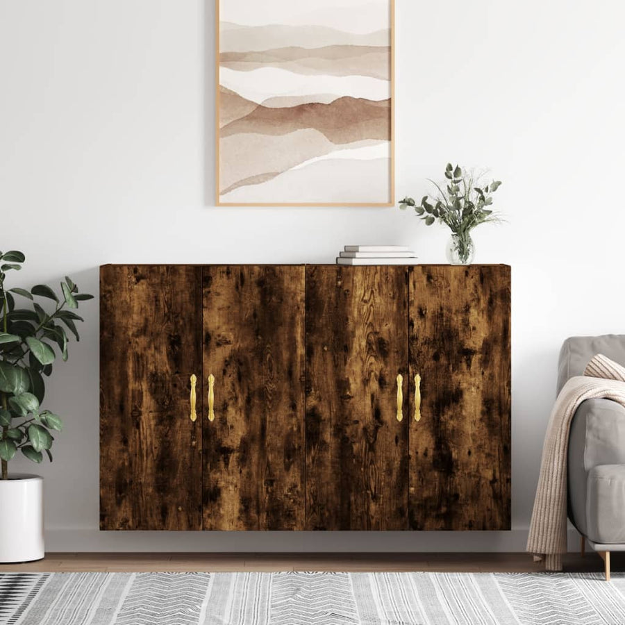 Hangkasten 69,5X34X90 Cm Kleurig 2 Gerookt eiken