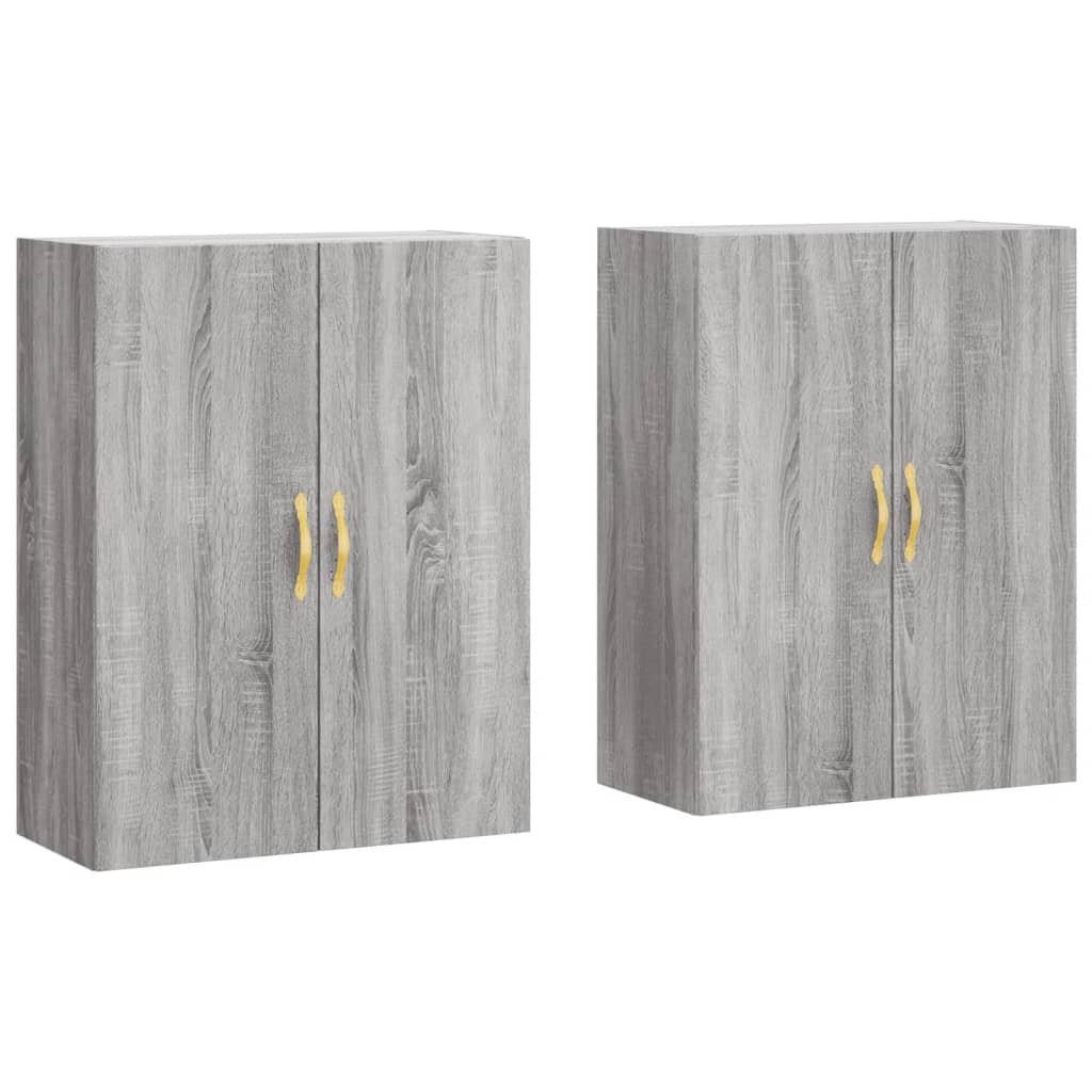 Hangkasten 69,5X34X90 Cm Eikenkleurig 2 Grijs sonoma
