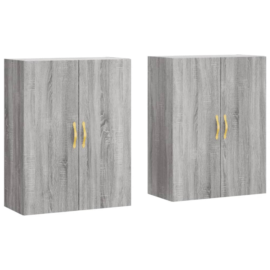 Hangkasten 69,5X34X90 Cm Eikenkleurig 2 Grijs sonoma