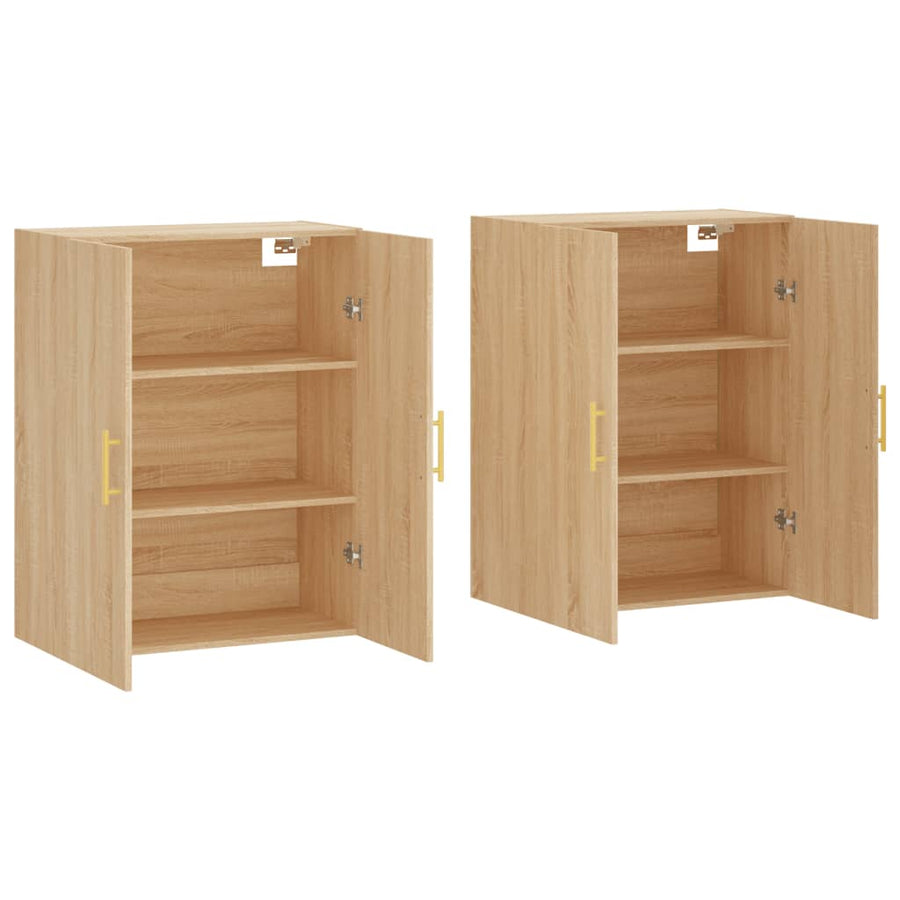 Hangkasten 69,5X34X90 Cm Kleurig 2 Sonoma eiken