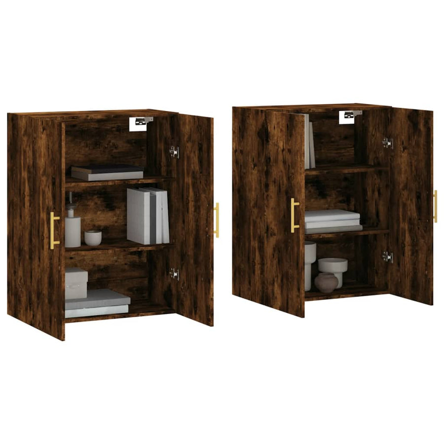 Hangkasten 69,5X34X90 Cm Kleurig 2 Gerookt eiken