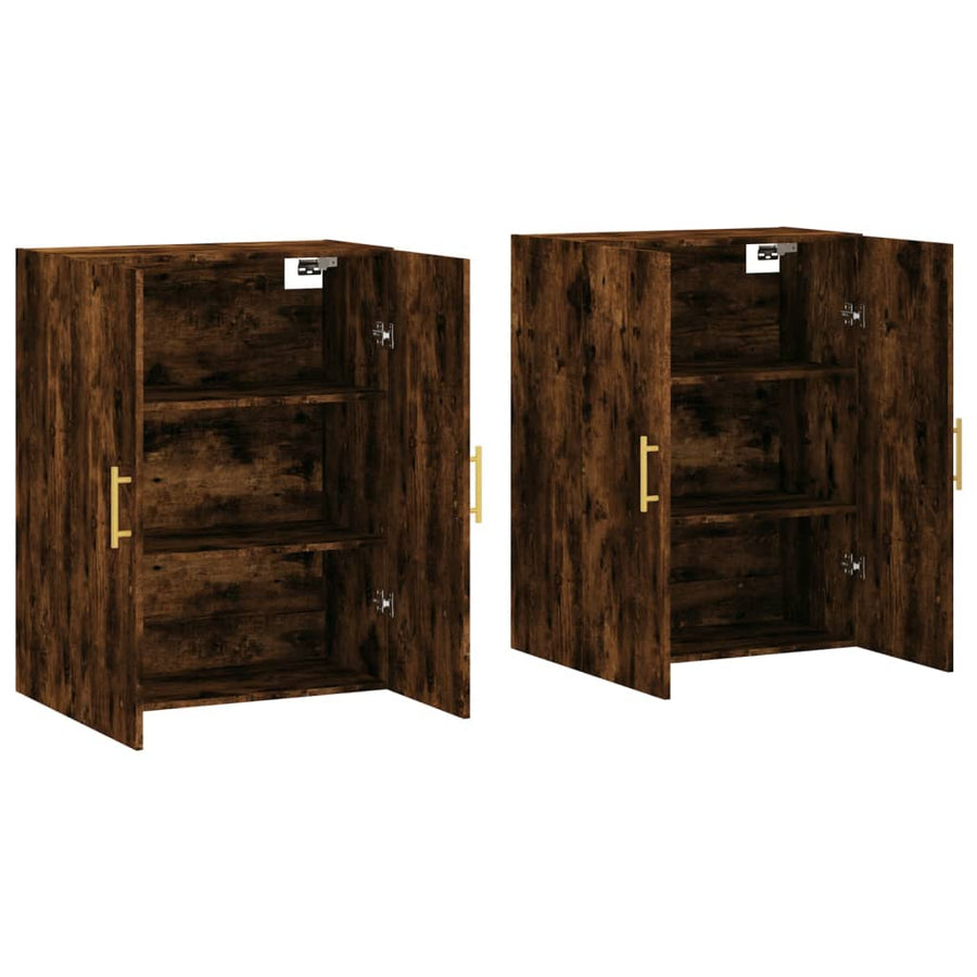Hangkasten 69,5X34X90 Cm Kleurig 2 Gerookt eiken