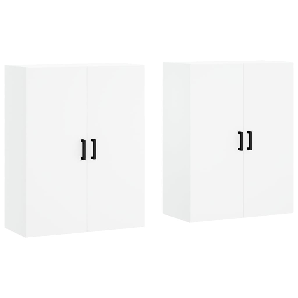 Hangkasten 2 st 69,5x34x90 cm wit